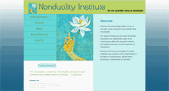 Desktop Screenshot of nondualityinstitute.org