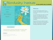 Tablet Screenshot of nondualityinstitute.org